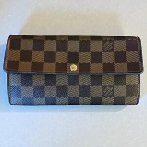 LOUIS VUITTON DAMIER PORTEFEUILLE SARAH WALLET INCLUDES COA